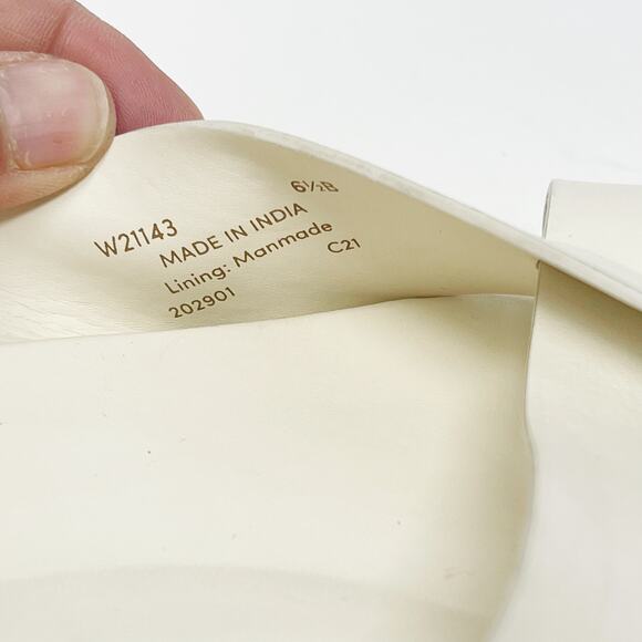 Cole Haan Womens 6.5 Cream Ivory Leather Florens Strappy Sandals Slide Grand 360 - Picture 6 of 7